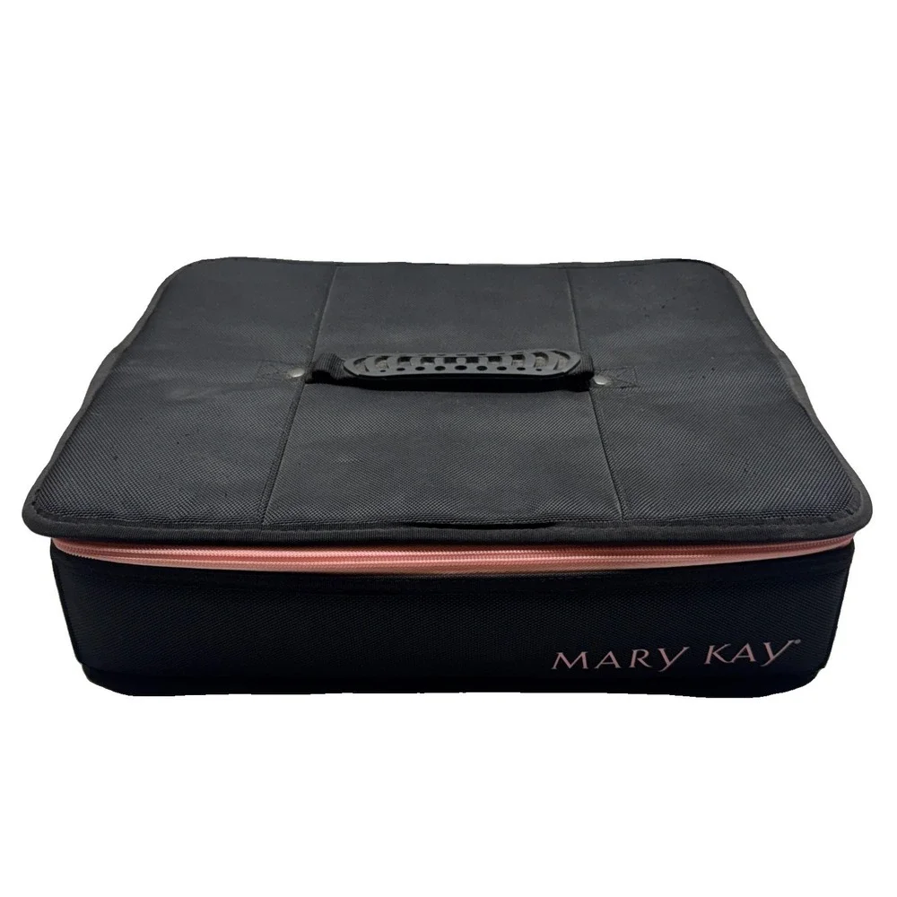 RARE Mary Kay Black & Pink Insulated Lipstick Carry Case Organizer